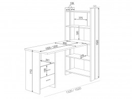 Компьютерный стол СТЛ-ОВ+Столешница100/120Прям