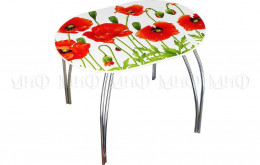 Обеденный стол овальный с фотопечатью