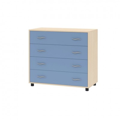 Комод Дельта №25 (Дуб молочный, Розовый)