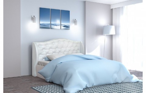 Кровать 160 арт.002 Кжз. Белый Глянец Классика