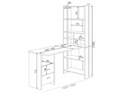 Компьютерный стол СТЛ-ОВХ+Столешница100/120Прям