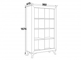 Шкаф-витрина  малая 2-х дв. Модена