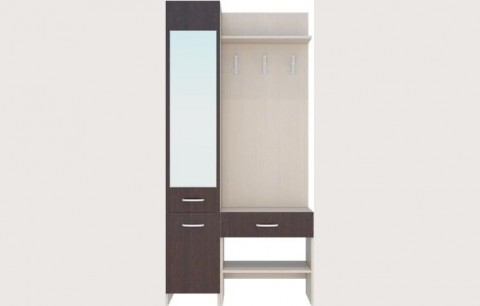 Прихожая Домино 2 У (Дуб Сонома / белый)