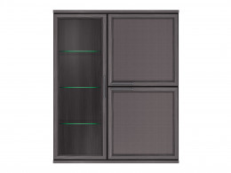 Навесной шкаф-витрина  Полка 3 дверная (1 стеклодверь) Палермо