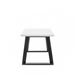 Стол раздвижной Leset Флорес 140, стекло Белое/опоры Черные