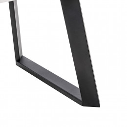 Стол раздвижной Leset Флорес 140, стекло Белое/опоры Черные