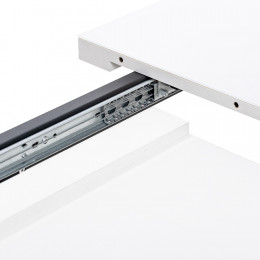 Стол раздвижной Leset Флорес 140, стекло Белое/опоры Черные