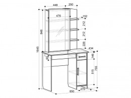 Туалетный столик МебельСон Виктория