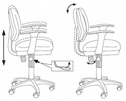 Детское компьютерное кресло Бюрократ CH-W356AXSN