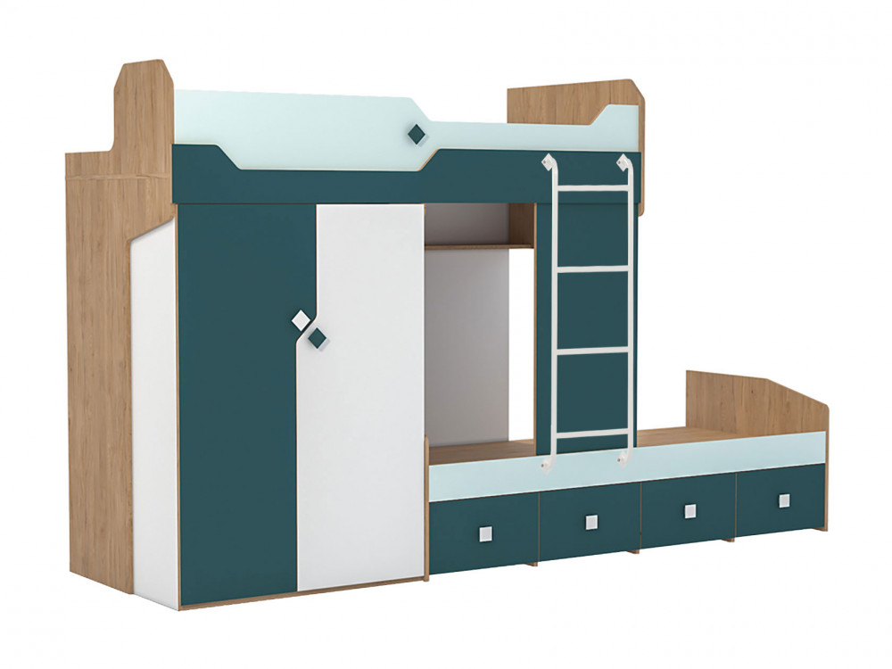 Кровать двухъярусная    Джуниор со шкафом