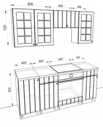 Кухня Прованс 1,8 метра