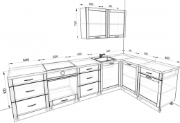 Кухня Базис Nicole 3,0 метра