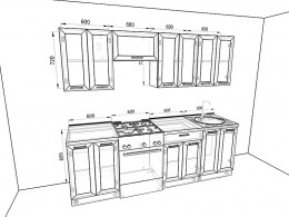 Кухня Глетчер 2,4 метра