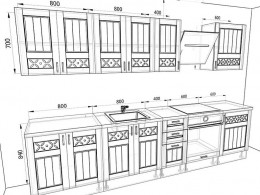 Кухня Камелия 2,8 метра