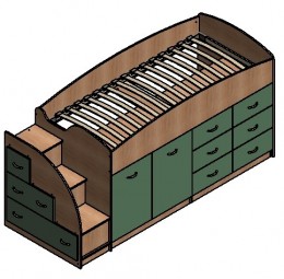 Детская кровать-чердак  Дюймовочка-4