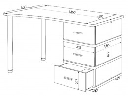 Компьютерный стол СД-35