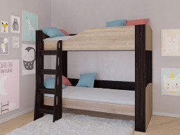 Кровать двухъярусная АСТРА 2 Венге/Сонома без ящика