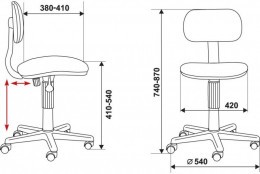 Детское кресло для компьютера Бюрократ CH-201NX