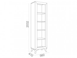 Шкаф распашной  1-дв. Модена