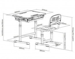 Парта со стулом Fun Desk Bambino