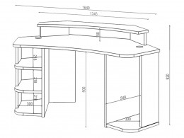 Компьютерный стол СК-160 ПРОФИ