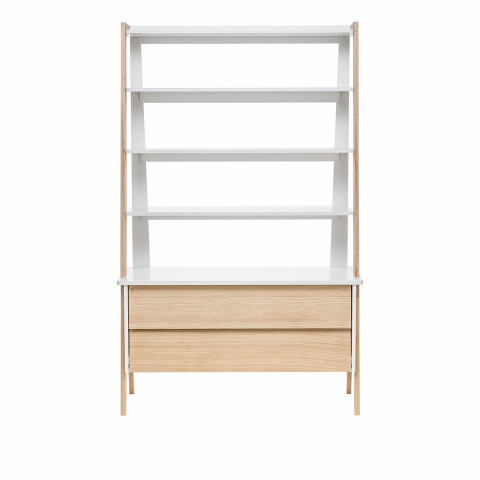 Этажерка широкая Leset "Сканди" с тумбой 2 ящ. (1104)