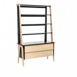 Этажерка широкая Leset "Сканди" с тумбой 2 ящ. (1104)