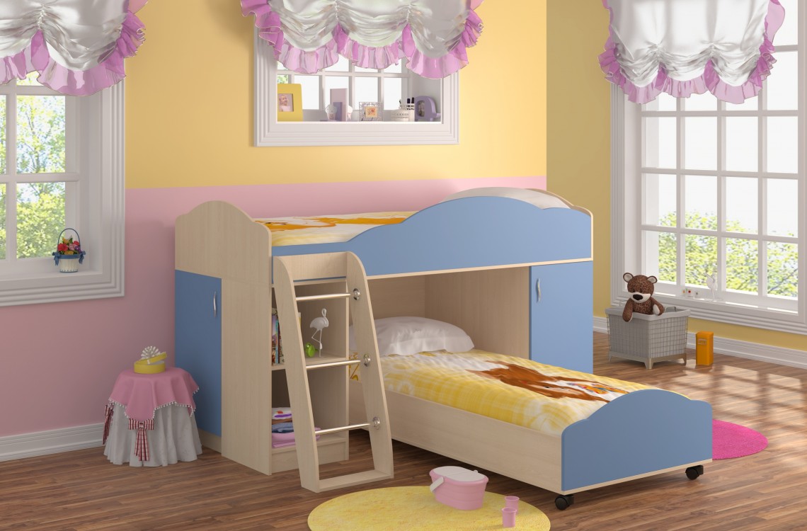 Двухъярусная кровать  Дюймовочка-5.1