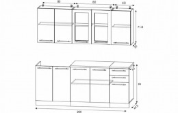 Кухня МДФ 2000 Волна