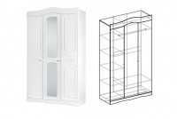 Шкаф 3х створчатый Шарлота 128 см