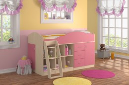 Кровать-чердак Дюймовочка 5.4