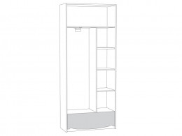 Шкаф детский Моби Шкаф 2-х створчатый Флоренция 13.04