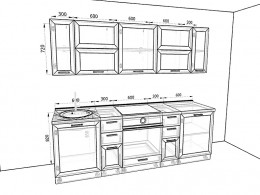 Кухня Глетчер 2,4 метра