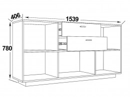 Комод Тумба (1539) высокая Вега Бавария