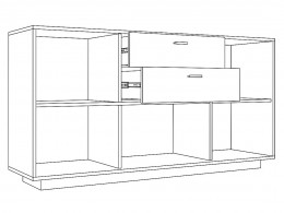 Комод Тумба (1539) высокая Вега Бавария