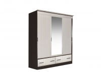 Светлана Шкаф-купе 3-х створчатый с ящиками 1680 с 1 зеркалом