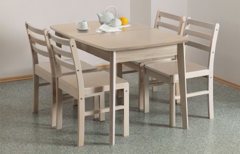 Обеденная группа для столовой и гостиной  обеденный раздвижной (овальная крышка) + 4 стула Массив