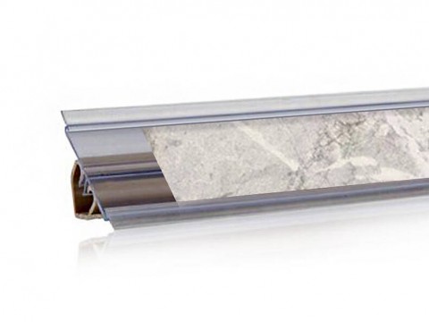 Плинтус вставочный Мрамор лацио белый (056М)