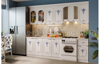 Кухня МДФ Лиза, Синий цветок, 2000