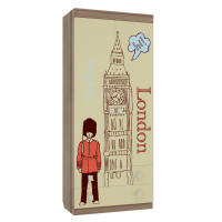 Шкаф детский МебельСон Челси комбинированный ( ящ. 2-створчатый)