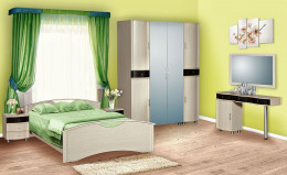 Детская кровать Юниор-3 МДФ, розовый, 70х140