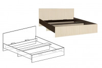 Кровать прямая спинка (б\м) Светлана (ММ) 165 см