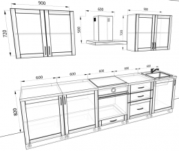 Кухня Базис Nicole-Wood 3,0 метра