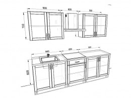 Кухня Базис Nicole-Wood 2,4 метра