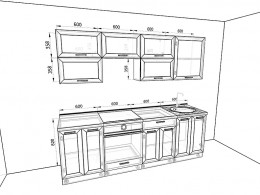 Кухня Глетчер 2,4 метра