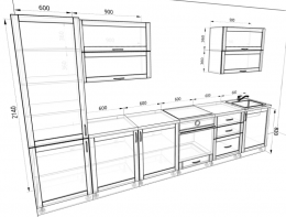 Кухня Базис Nicole-Wood 3,6 метра
