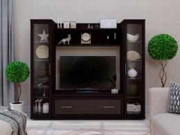 Шкаф-витрина  низкий 350 со стеклом Палермо