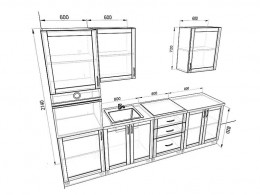 Кухня Базис Nicole-Wood 2,8 метра