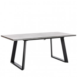 Стол раздвижной Leset Флорес 140, Бетон/опоры Черные