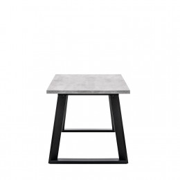 Стол раздвижной Leset Флорес 140, Бетон/опоры Черные